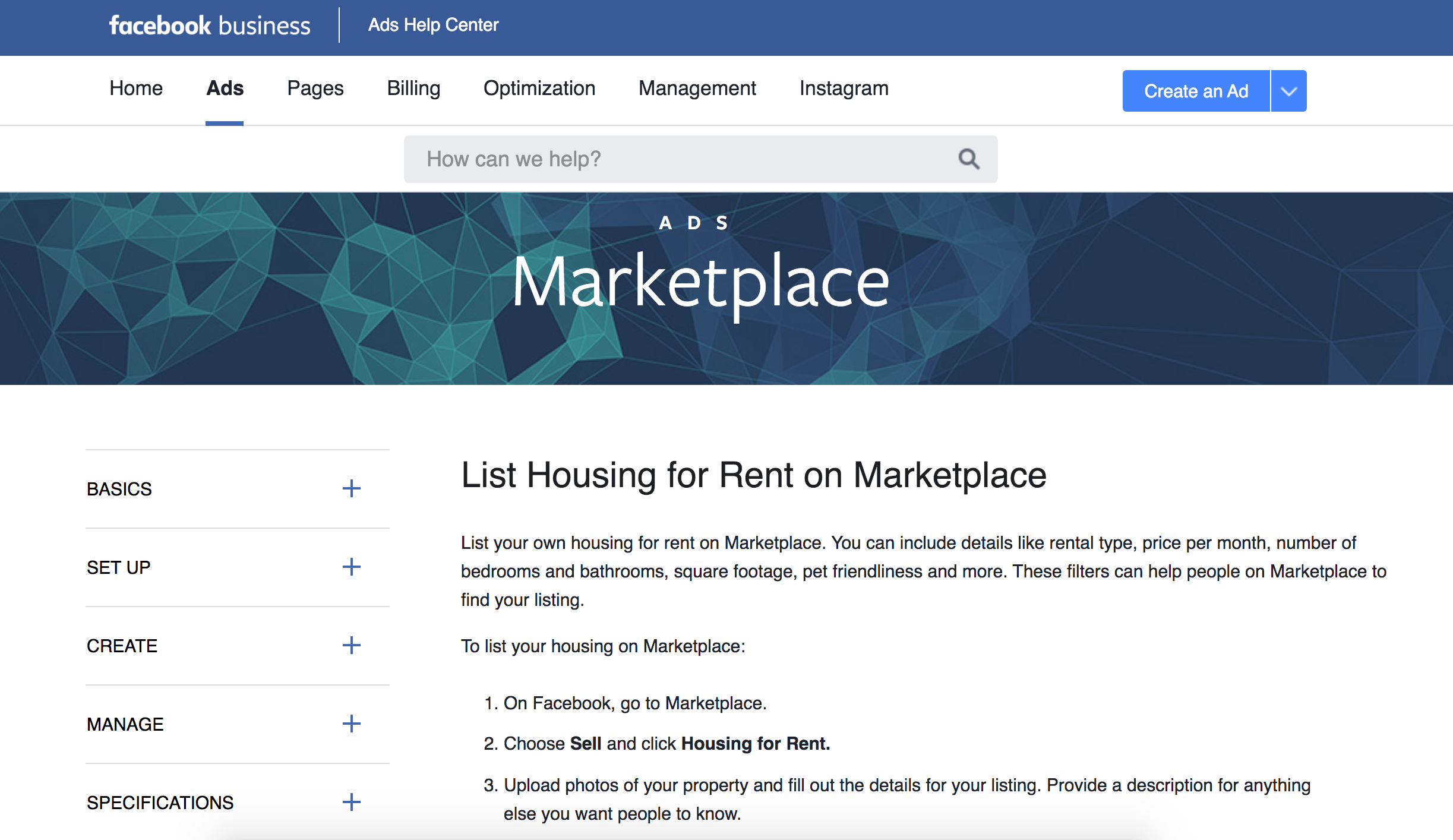 Free Rental Listing - Facebook Marketplace