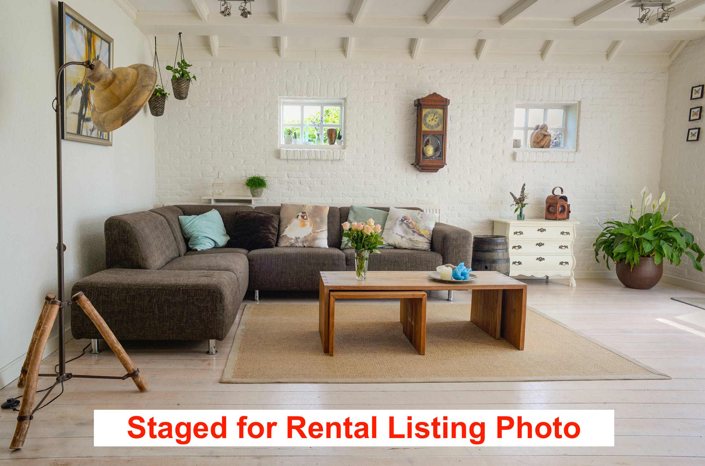 Example of Staged Home for Rental Listing Photo